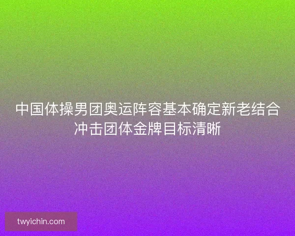 中国体操男团奥运阵容基本确定新老结合冲击团体金牌目标清晰